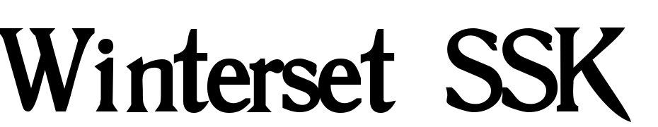 Winterset SSK Bold Font Download Free