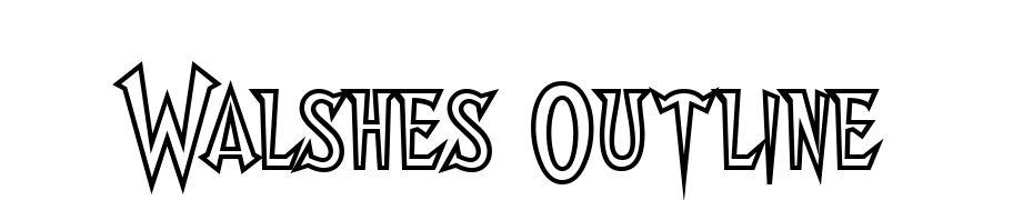 Walshes Outline Font Download Free
