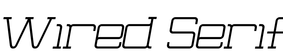 Wired Serif Italic cкачати шрифт безкоштовно