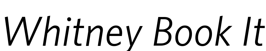 Whitney Book Italic Font Download Free