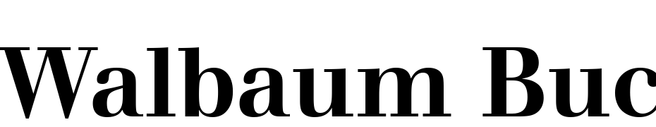 Walbaum Buc TMed Font Download Free