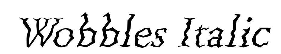 Wobbles Italic Font Download Free
