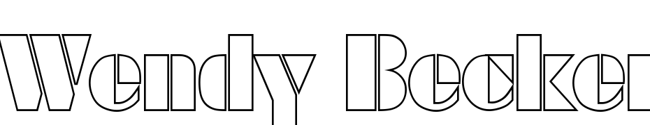 Wendy Becker Outline Regular Font Download Free