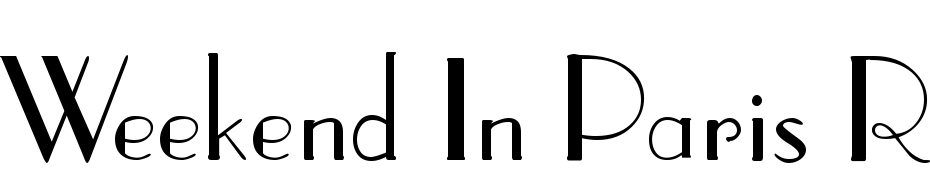 Weekend In Paris Regular Font Download Free