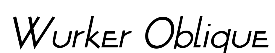 Wurker Oblique Font Download Free