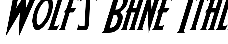 Wolf's Bane Italic Font Download Free