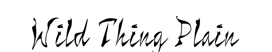 Wild Thing Plain Font Download Free
