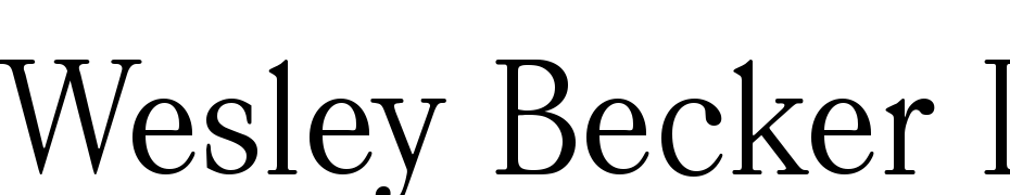 Wesley Becker Light Font Download Free