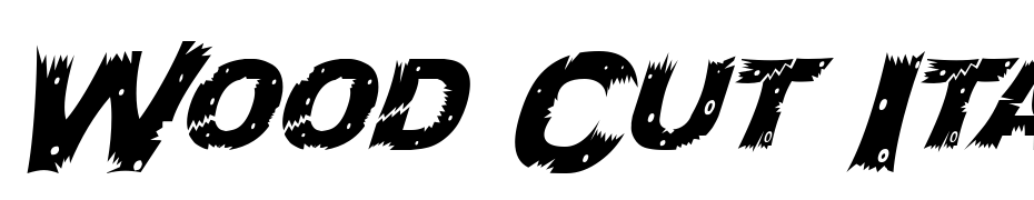 Wood Cut Italic Font Download Free