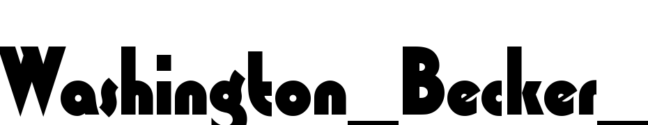 Washington_Becker_Black Font Download Free