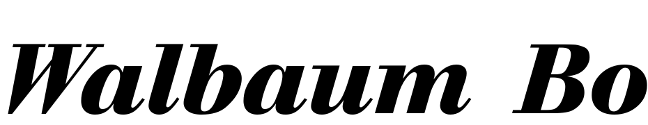 Walbaum Bold Italic Scarica Caratteri Gratis