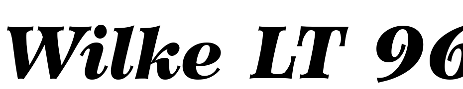 Wilke LT 96 Black Italic Font Download Free