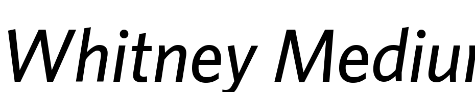 Whitney Medium Italic Font Download Free