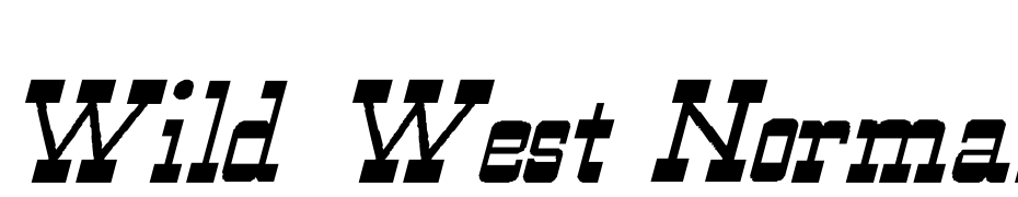 Wild West Normal Italic Font Download Free