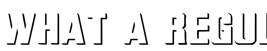 What A Regular Font Download Free