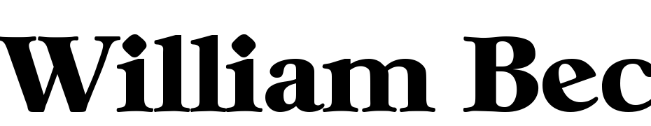 William Becker Heavy Font Download Free