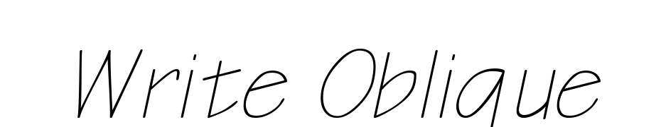 Write Oblique Font Download Free