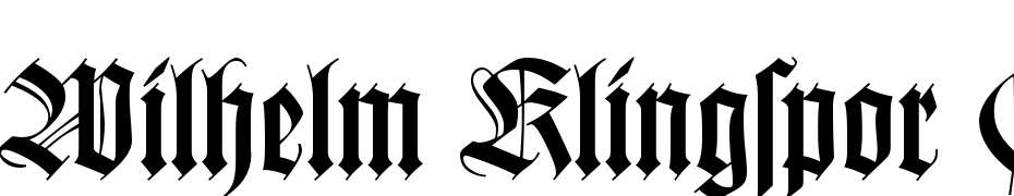 Wilhelm Klingspor Gotisch Dfr Font Download Free
