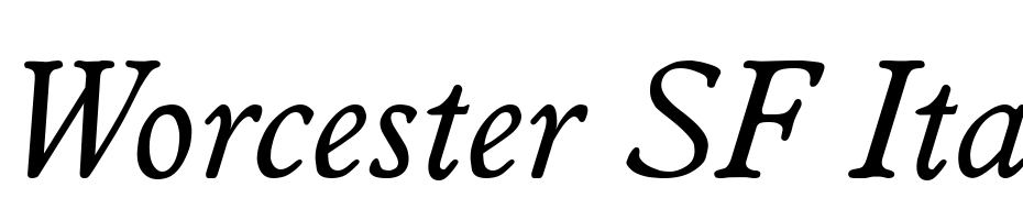 Worcester SF Italic Polices Telecharger
