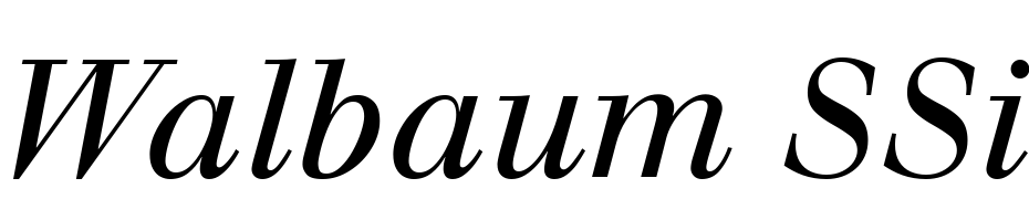 Walbaum SSi Italic Font Download Free
