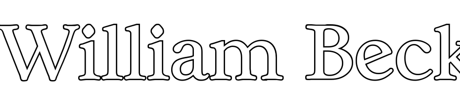 William Becker Outline Light Regular Font Download Free