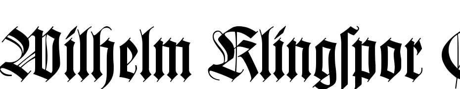 Wilhelm Klingspor Gotisch LT Dfr Font Download Free