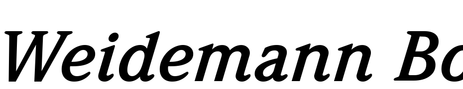 Weidemann Bold Italic BT Font Download Free