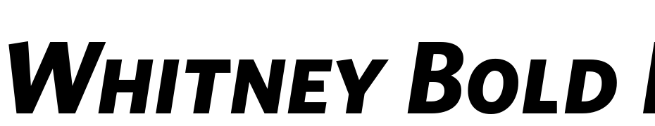 Whitney Bold Italic SC Font Download Free