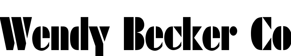 Wendy Becker Cond Font Download Free