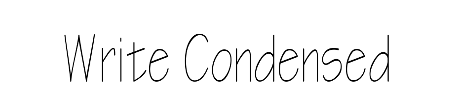 Write Condensed Font Download Free