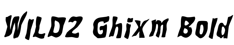 WILD2 Ghixm Bold Italic Font Download Free
