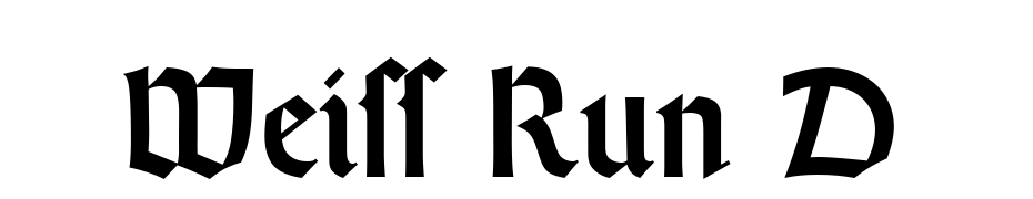 Weiss Run D Font Download Free