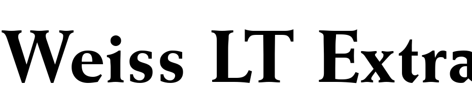 Weiss LT Extra Bold Font Download Free