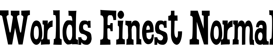 Worlds Finest Normal Font Download Free