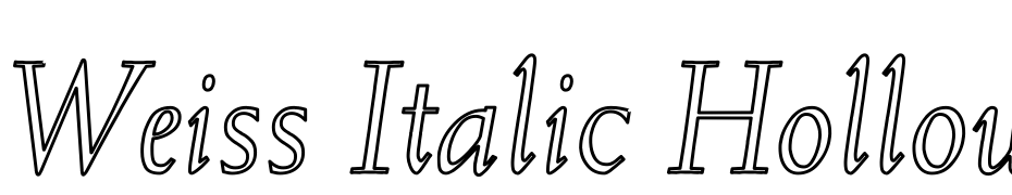 Weiss Italic Hollow Font Download Free