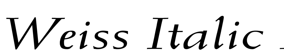 Weiss Italic Ex Font Download Free