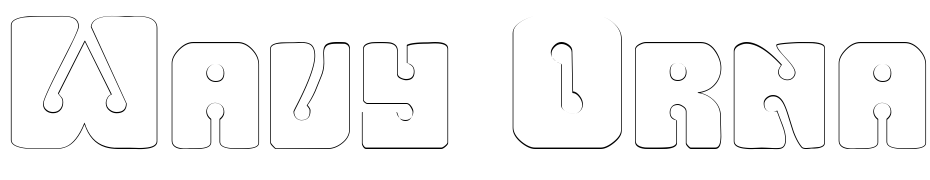 Wavy Ornamental Outline Font Download Free