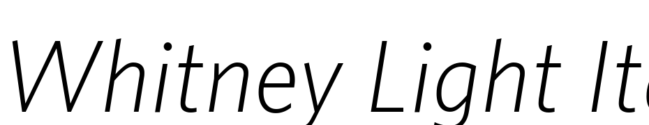 Whitney Light Italic Font Download Free