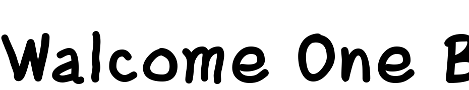Walcome One Bold Font Download Free