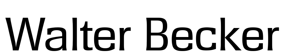 Walter Becker cкачати шрифт безкоштовно