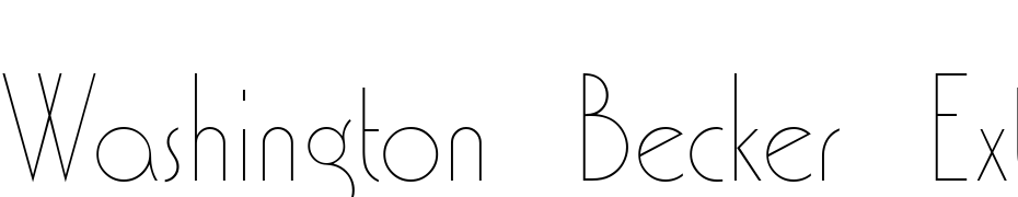 Washington_Becker_Ext_Light Font Download Free