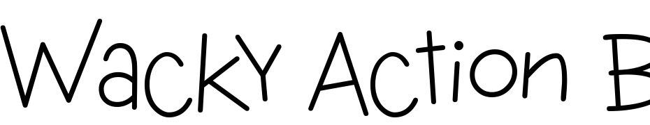Wacky Action BTN Lt Font Download Free