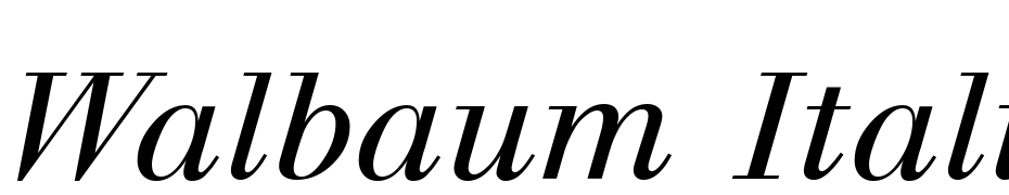 Walbaum Italic Font Download Free