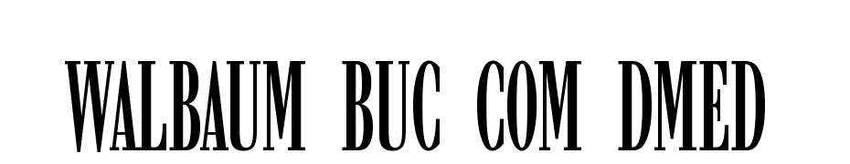 Walbaum Buc Com DMed Font Download Free