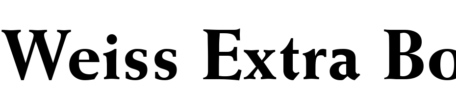 Weiss Extra Bold Font Download Free