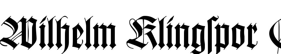 Wilhelm Klingspor Gotisch Dfr Font Download Free