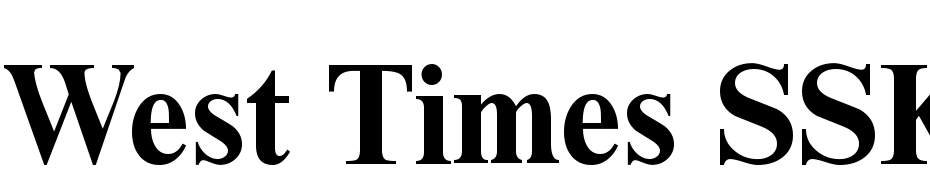 West Times SSK Bold cкачати шрифт безкоштовно