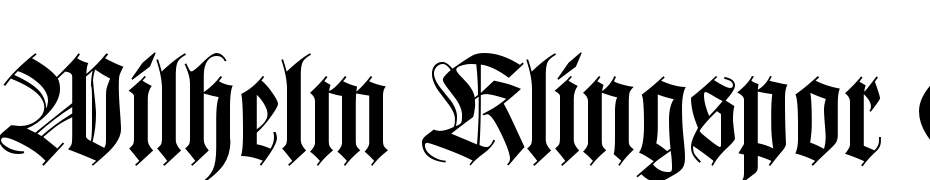 Wilhelm Klingspor Gotisch LT Font Download Free