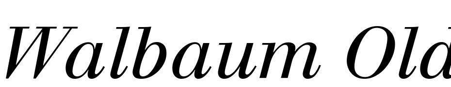 Walbaum Old Style SSi Italic Oldstyle Figures Font Download Free