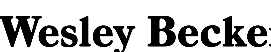 Wesley Becker Heavy Font Download Free